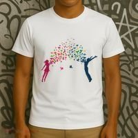 Rainbow Bird Flock Boy And Girl T-Shirt thumb 3