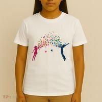 Rainbow Bird Flock Boy And Girl T-Shirt thumb 4