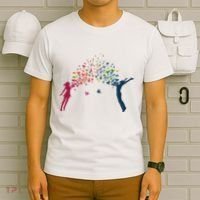 Rainbow Bird Flock Boy And Girl T-Shirt thumb 6