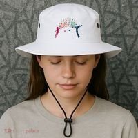 Rainbow Bird Flock Boy And Girl Bucket Hat thumb 3