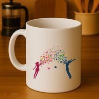 Rainbow Bird Flock Boy And Girl Coffee Mug thumb 4