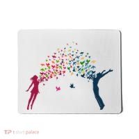 Rainbow Bird Flock Boy And Girl Mousepad thumb 0