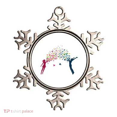 Rainbow Bird Flock Boy And Girl Ornament