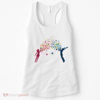Rainbow Bird Flock Boy And Girl Women's Tank Top thumb 0