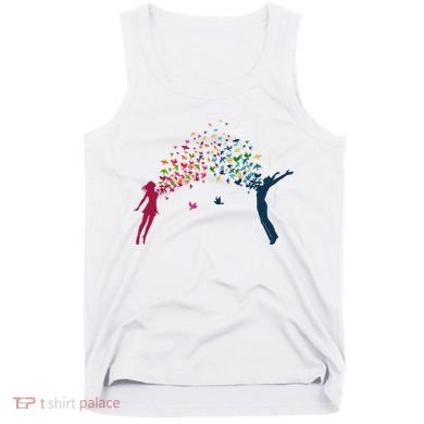 Rainbow Bird Flock Boy And Girl Tank Top