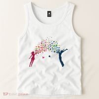 Rainbow Bird Flock Boy And Girl Tank Top thumb 2