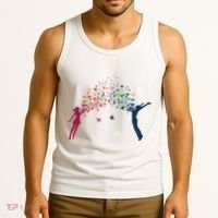 Rainbow Bird Flock Boy And Girl Tank Top thumb 3