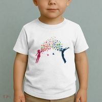 Rainbow Bird Flock Boy And Girl Toddler T-Shirt thumb 2
