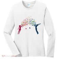 Rainbow Bird Flock Boy And Girl Women's Long Sleeve Shirt thumb 0