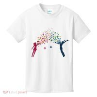 Rainbow Bird Flock Boy And Girl Kids T-Shirt thumb 0