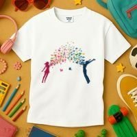 Rainbow Bird Flock Boy And Girl Kids T-Shirt thumb 3
