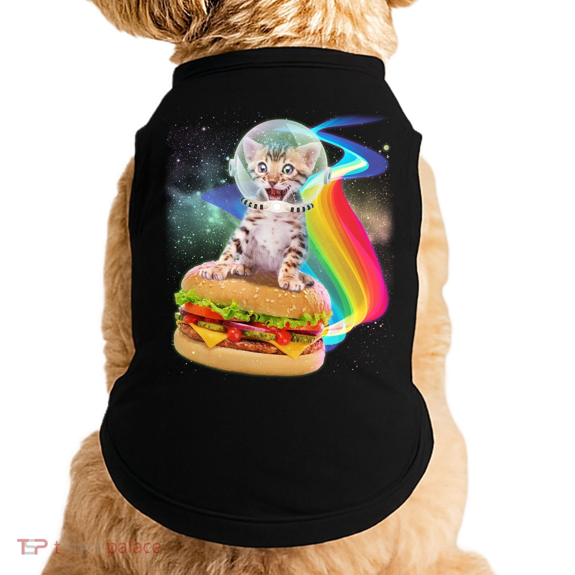 Rainbow Burger Space Cat Doggie Tank