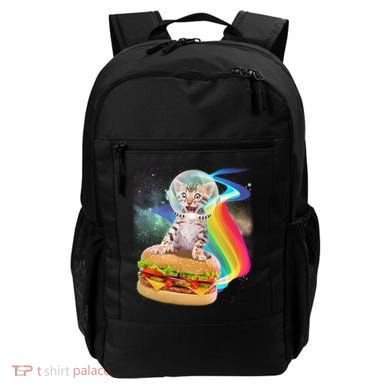 Rainbow Burger Space Cat Backpack