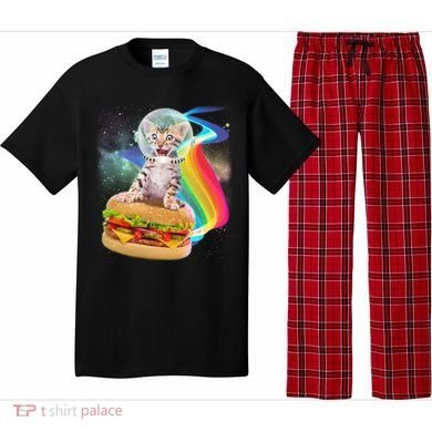 Rainbow Burger Space Cat Pajama Set