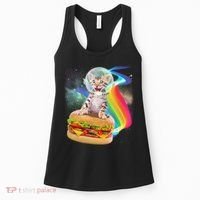 Rainbow Burger Space Cat Women's Tank Top thumb 0