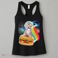 Rainbow Burger Space Cat Women's Tank Top thumb 3
