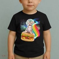 Rainbow Burger Space Cat Toddler T-Shirt thumb 2