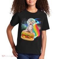 Rainbow Burger Space Cat Kids T-Shirt thumb 2
