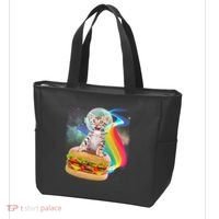 Rainbow Burger Space Cat Tote Bag thumb 3