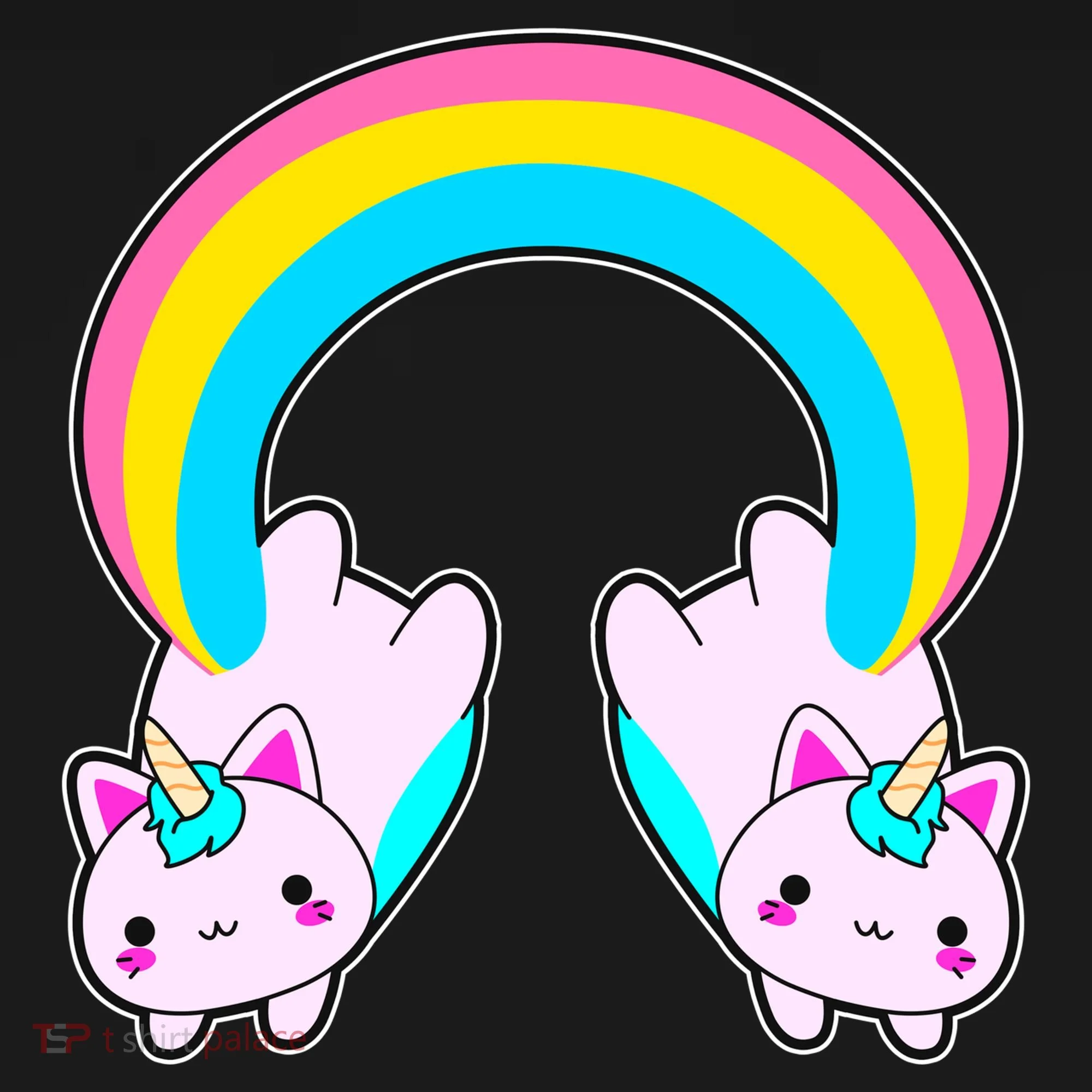 Rainbow Cat Twin Caticorns Doggie Tank