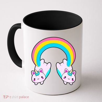Rainbow Cat Twin Caticorns Coffee Mug