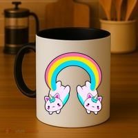 Rainbow Cat Twin Caticorns Coffee Mug thumb 4
