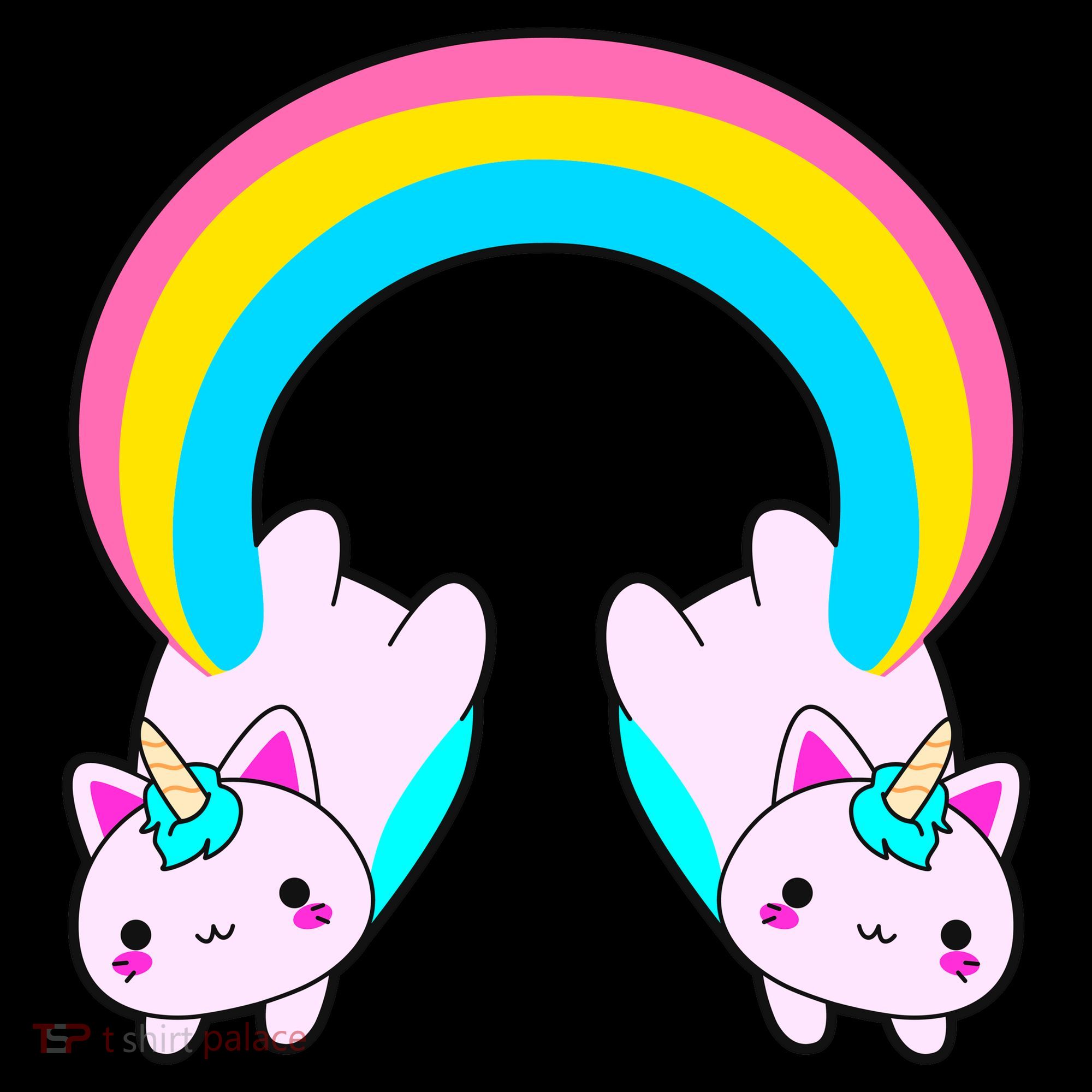 Rainbow Cat Twin Caticorns Coffee Mug