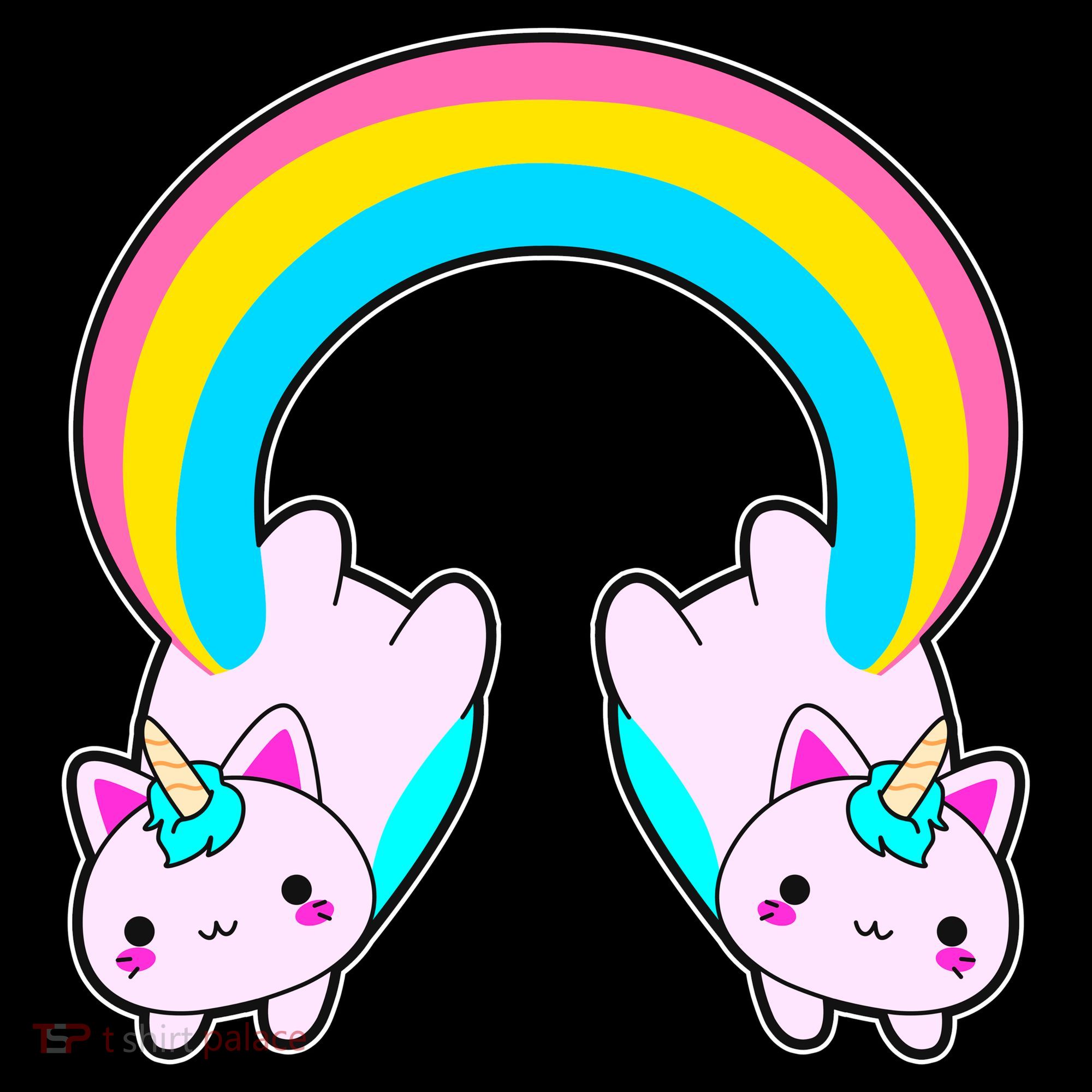 Rainbow Cat Twin Caticorns Women's Hoodie
