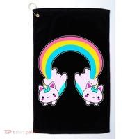 Rainbow Cat Twin Caticorns Golf Towel thumb 0