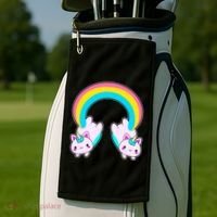 Rainbow Cat Twin Caticorns Golf Towel thumb 2