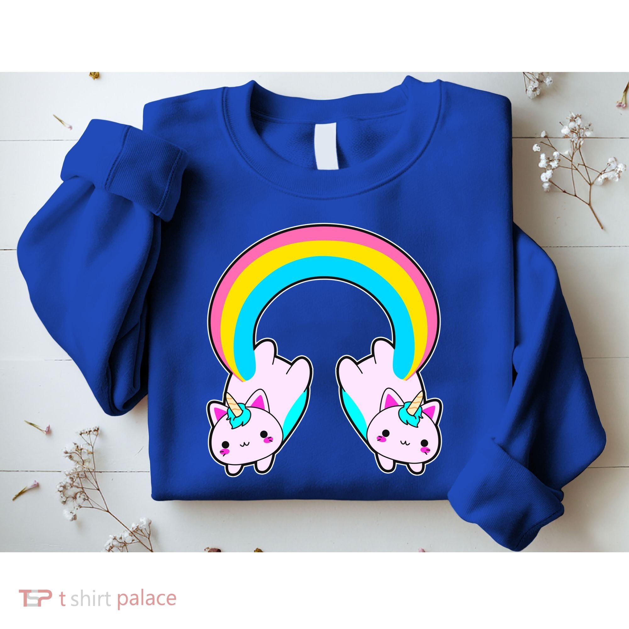 Rainbow Cat Twin Caticorns Sweatshirt