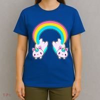 Rainbow Cat Twin Caticorns T-Shirt thumb 4