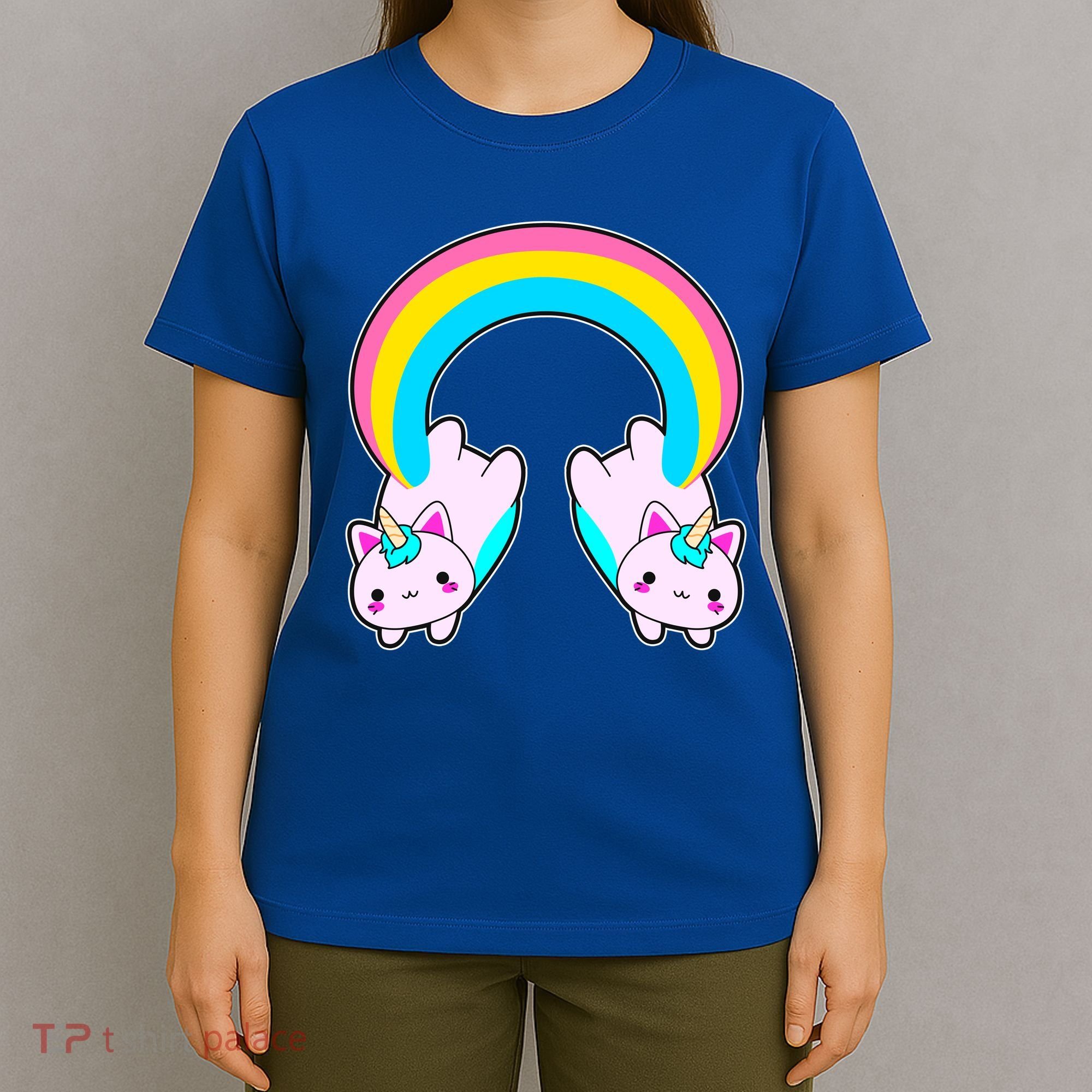 Rainbow Cat Twin Caticorns T-Shirt