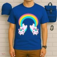 Rainbow Cat Twin Caticorns T-Shirt thumb 6
