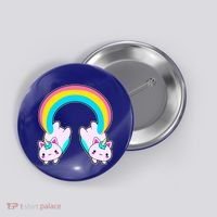 Rainbow Cat Twin Caticorns Button thumb 0