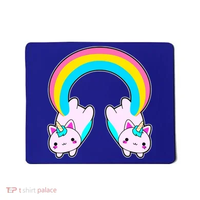 Rainbow Cat Twin Caticorns Mousepad