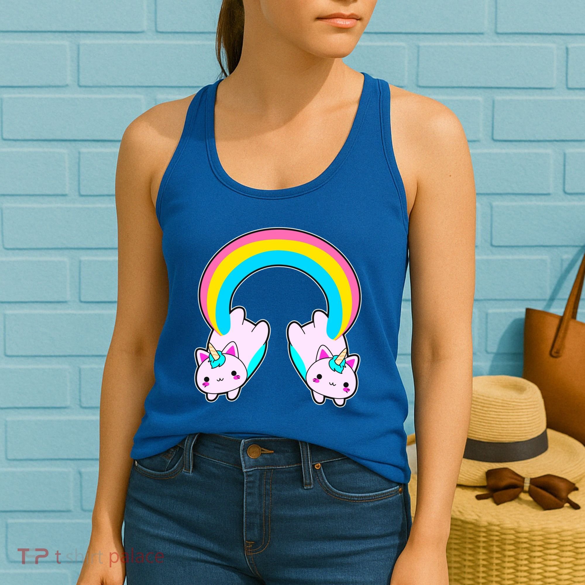 Rainbow Cat Twin Caticorns Women's Tank Top