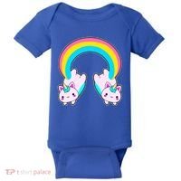 Rainbow Cat Twin Caticorns Baby Bodysuit thumb 0