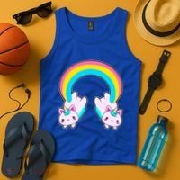 Rainbow Cat Twin Caticorns Tank Top thumb 4