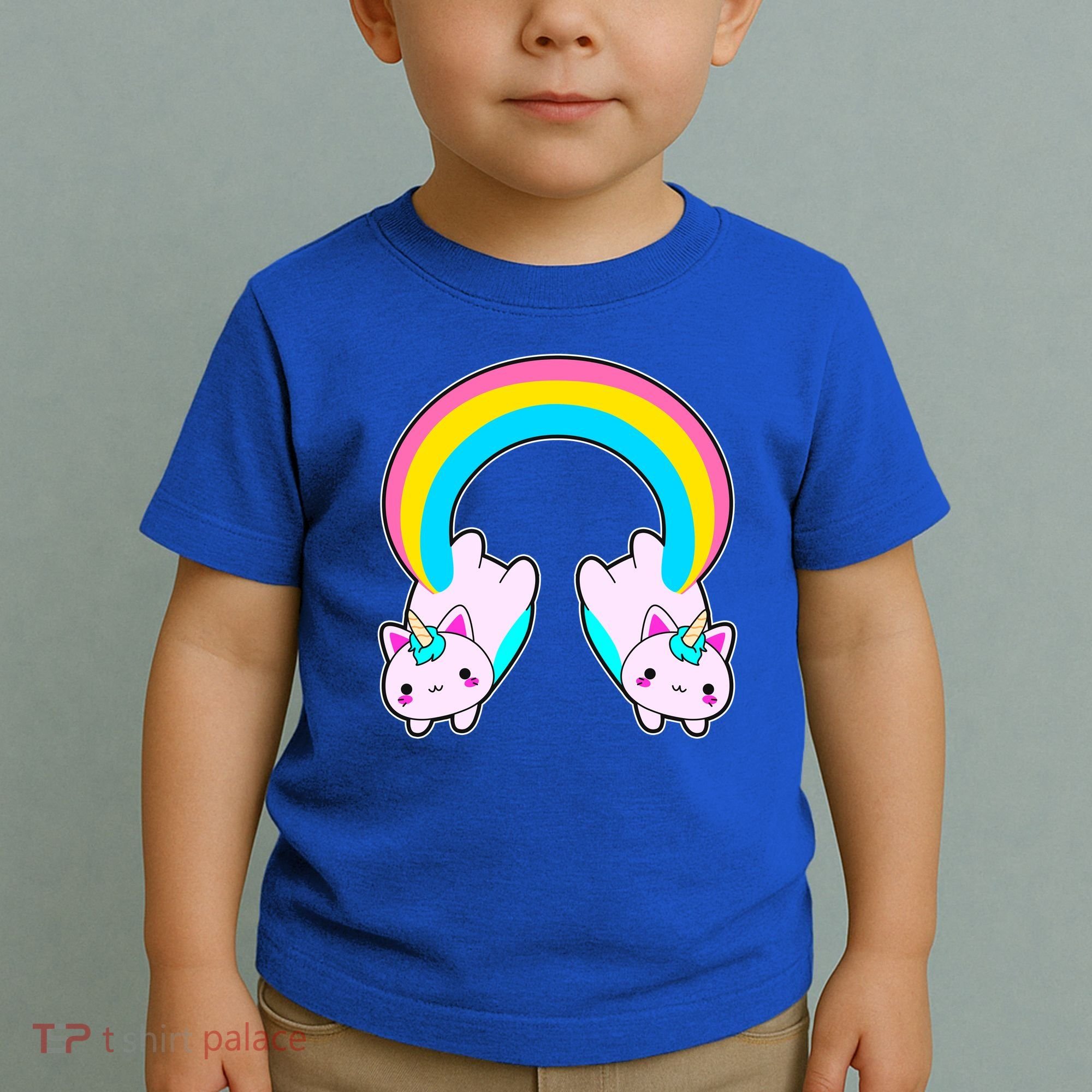 Rainbow Cat Twin Caticorns Toddler T-Shirt