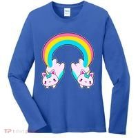 Rainbow Cat Twin Caticorns Women's Long Sleeve Shirt thumb 0