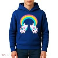 Rainbow Cat Twin Caticorns Kids Hoodie thumb 4