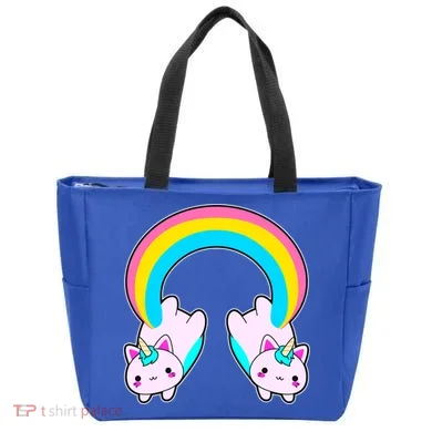 Rainbow Cat Twin Caticorns Tote Bag