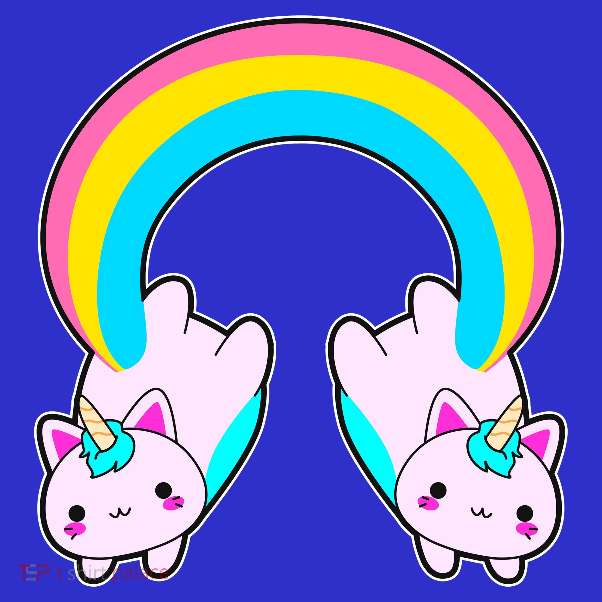 Rainbow Cat Twin Caticorns Tote Bag