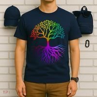 Rainbow Colorful - Tree Of life T-Shirt thumb 6