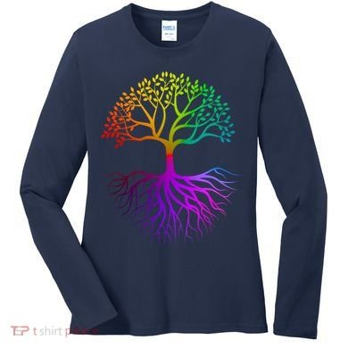 Rainbow Colorful - Tree Of life Women's Long Sleeve Shirt