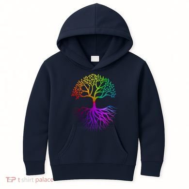 Rainbow Colorful - Tree Of life Kids Hoodie