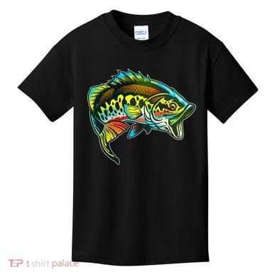 Rainbow Colorful Bass Kids T-Shirt