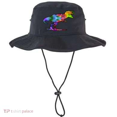 Rainbow Colorful Trex Dinosaur Bucket Hat