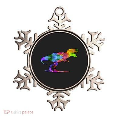 Rainbow Colorful Trex Dinosaur Ornament